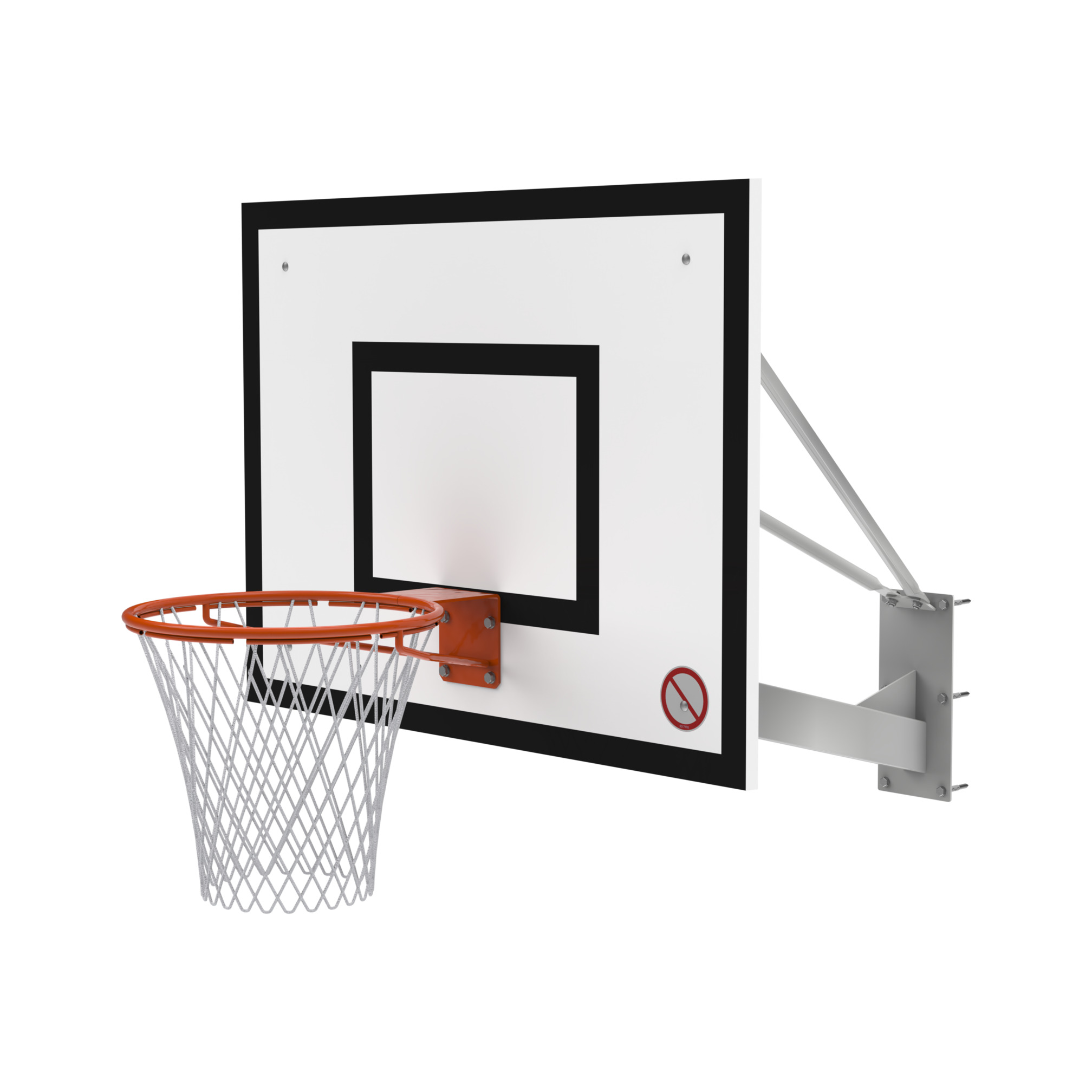 Basketball-Zielbrett 120x90 Wandmoniert