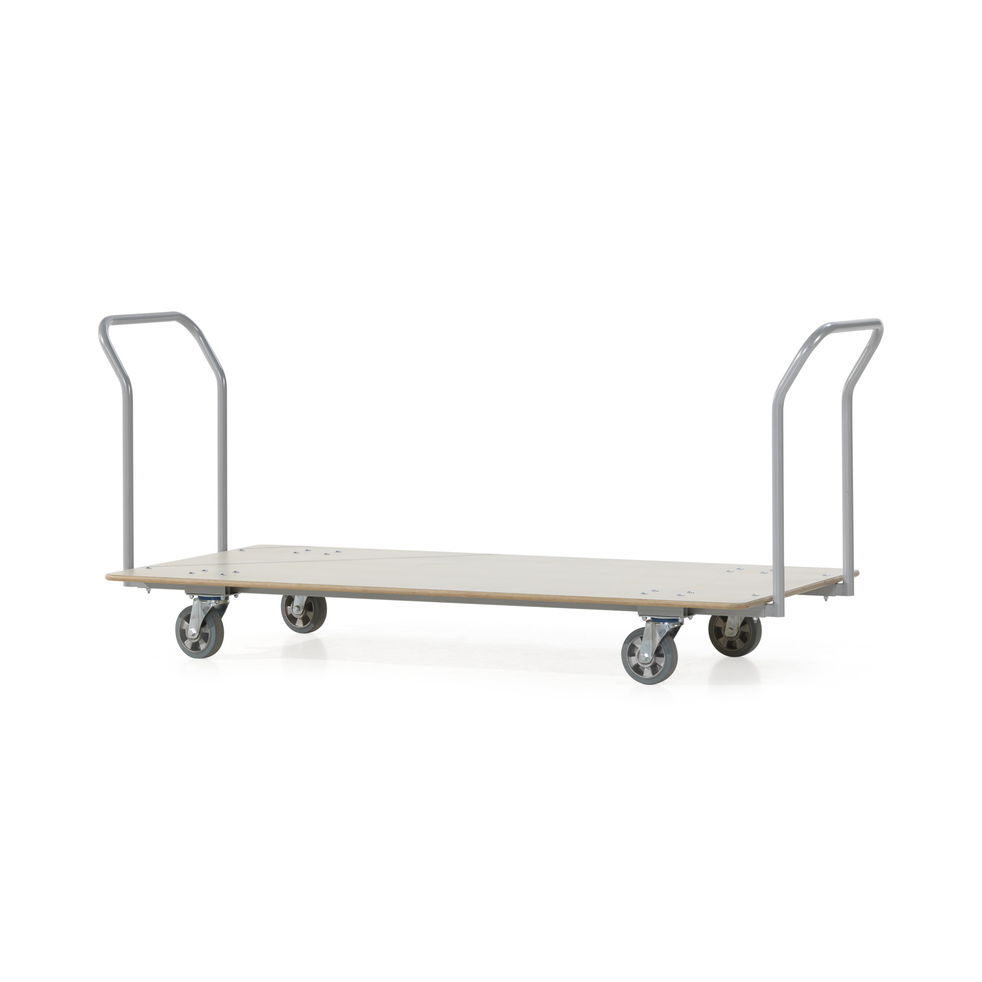 Horizontal mat trolley with 2 handles