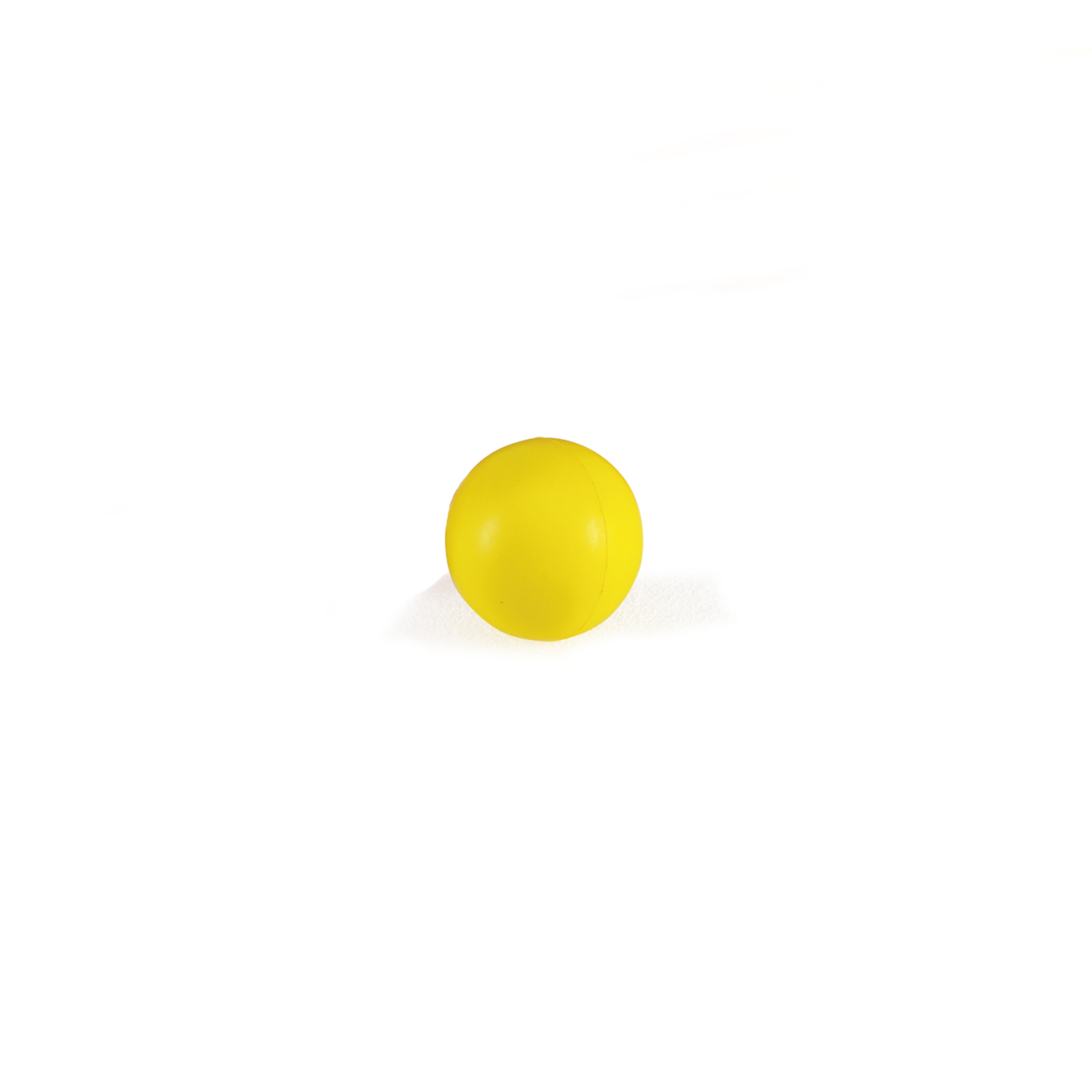 Balle de tennis en mousse sans revêtement, ø 9 cm, jaune