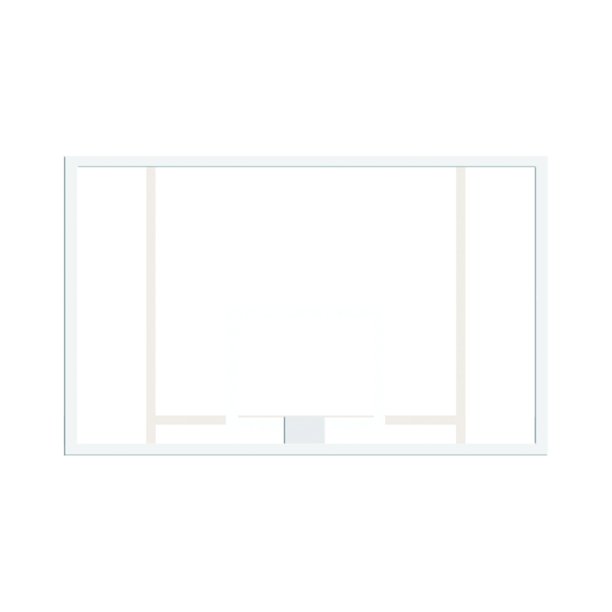 Basketbalbord 180x105 cm, acryl