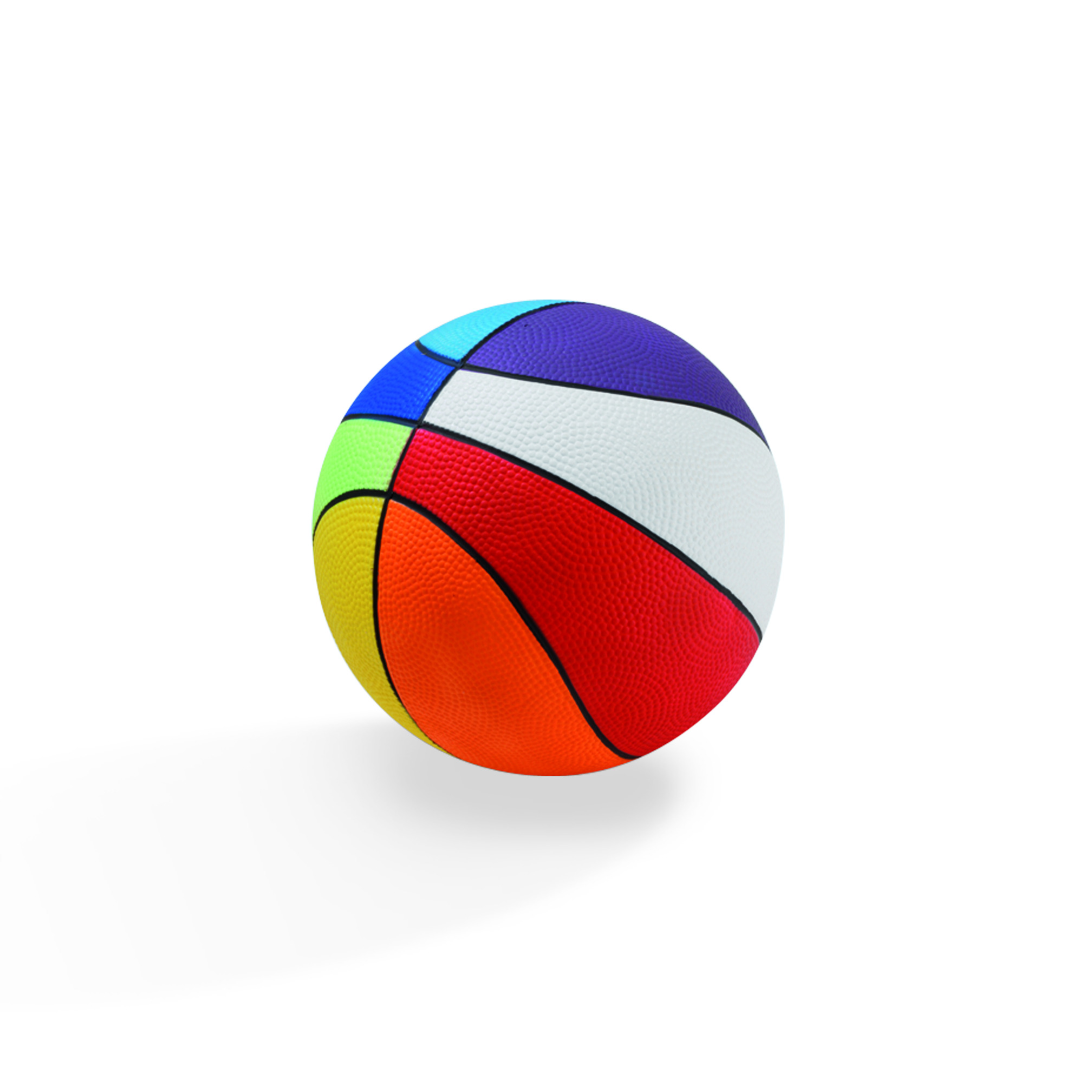 Ballon de basket en mousse multicolore