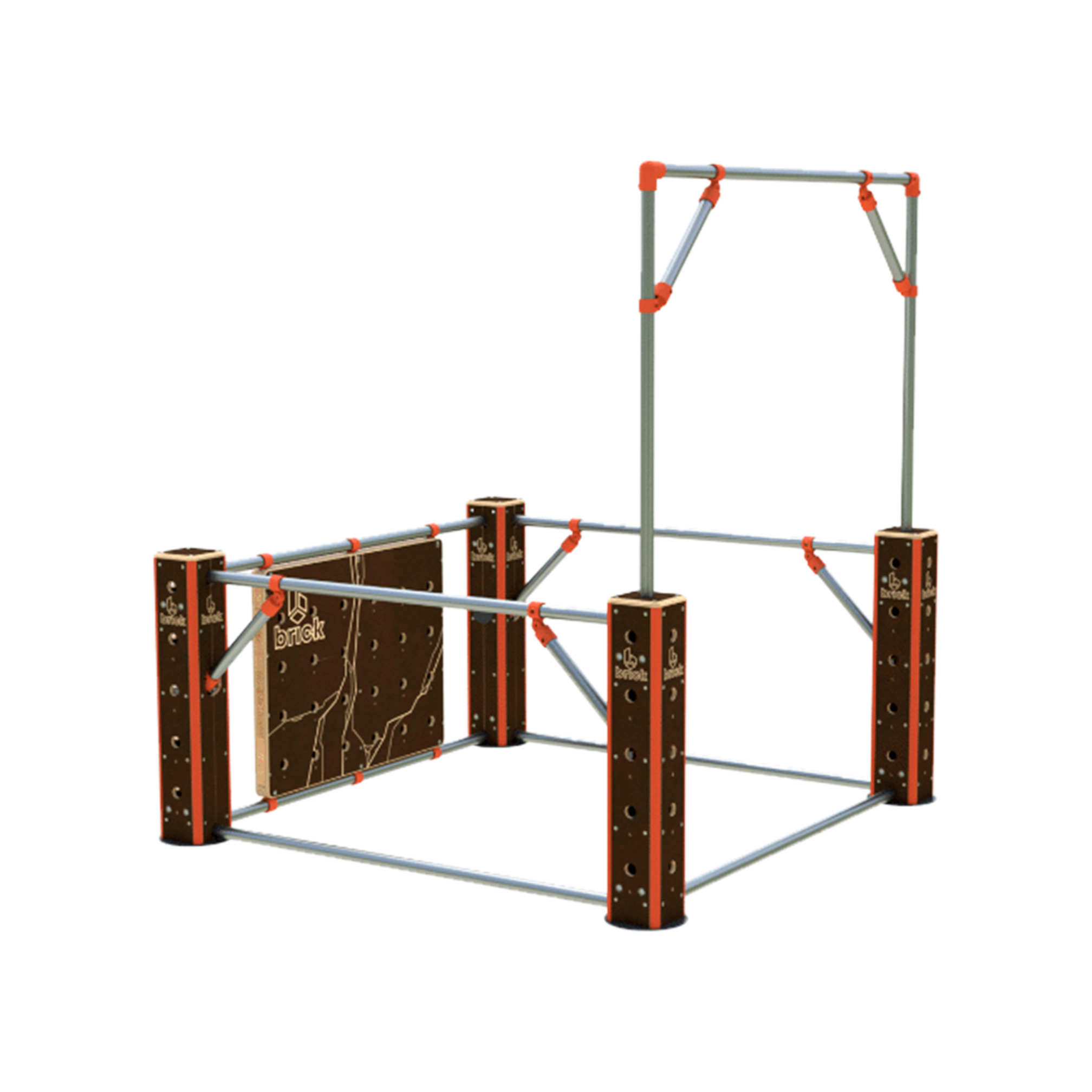 Brick S Pipe Structure, incl. wooden parts 200x253x235cm