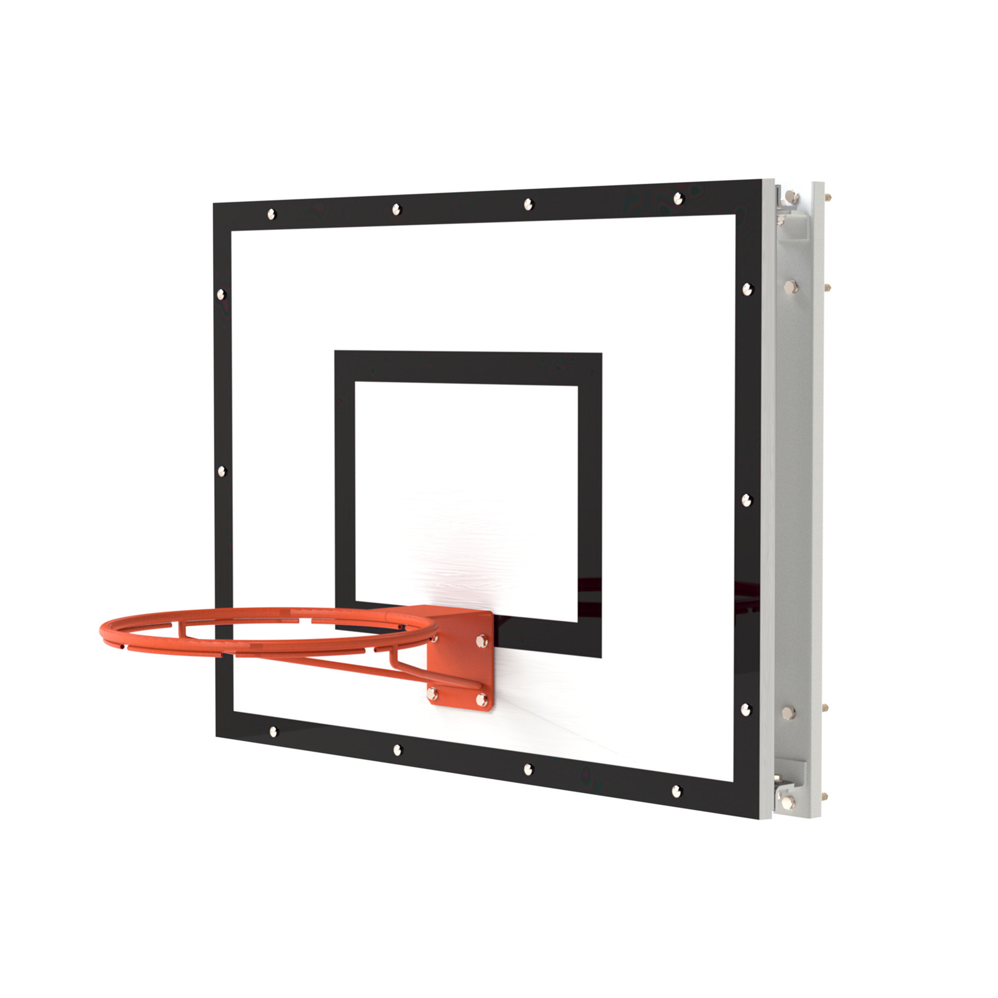 Basketball-Zielbrett 120x90 Wandmontiert 