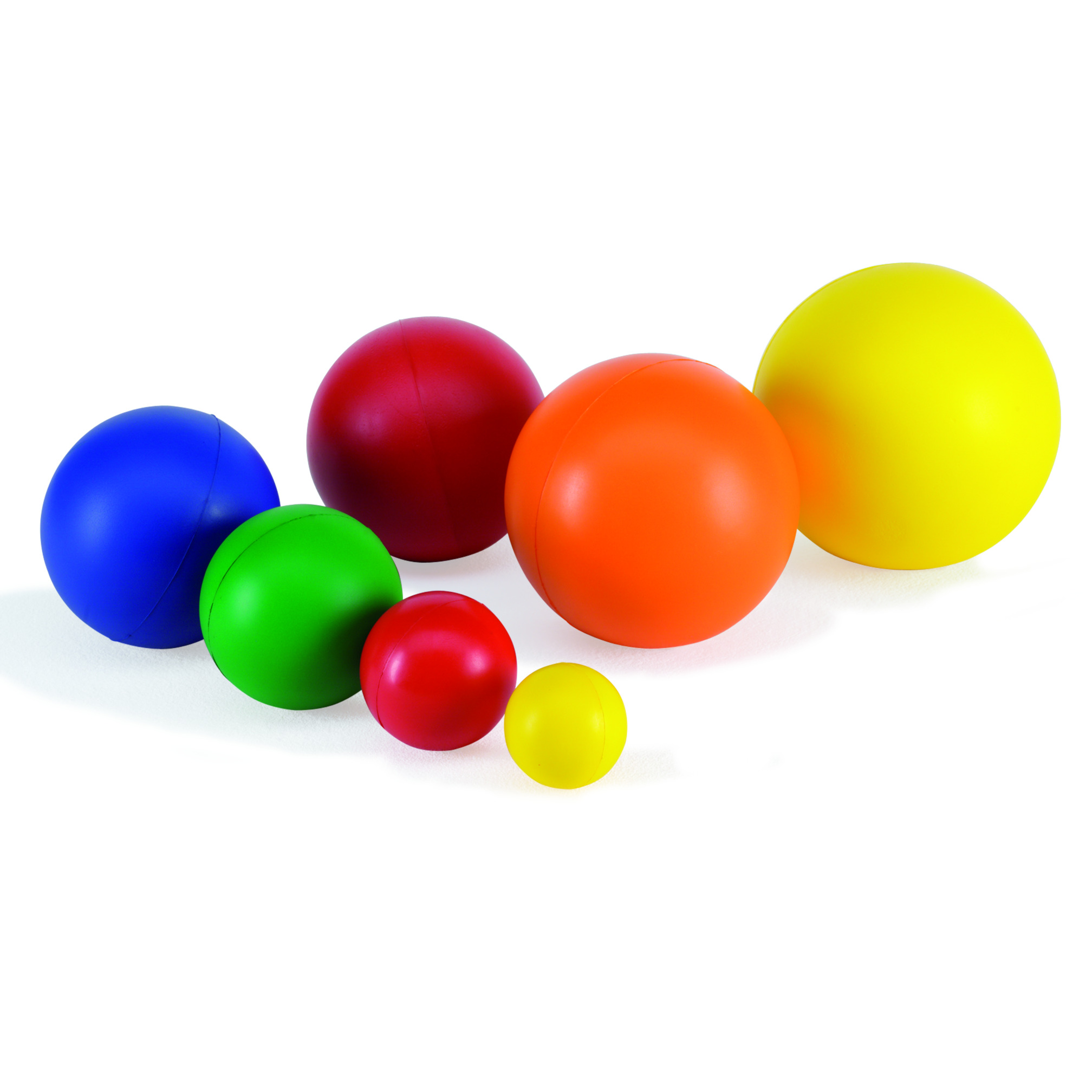 Foam ball with smooth skin, ø 25 cm, yellow